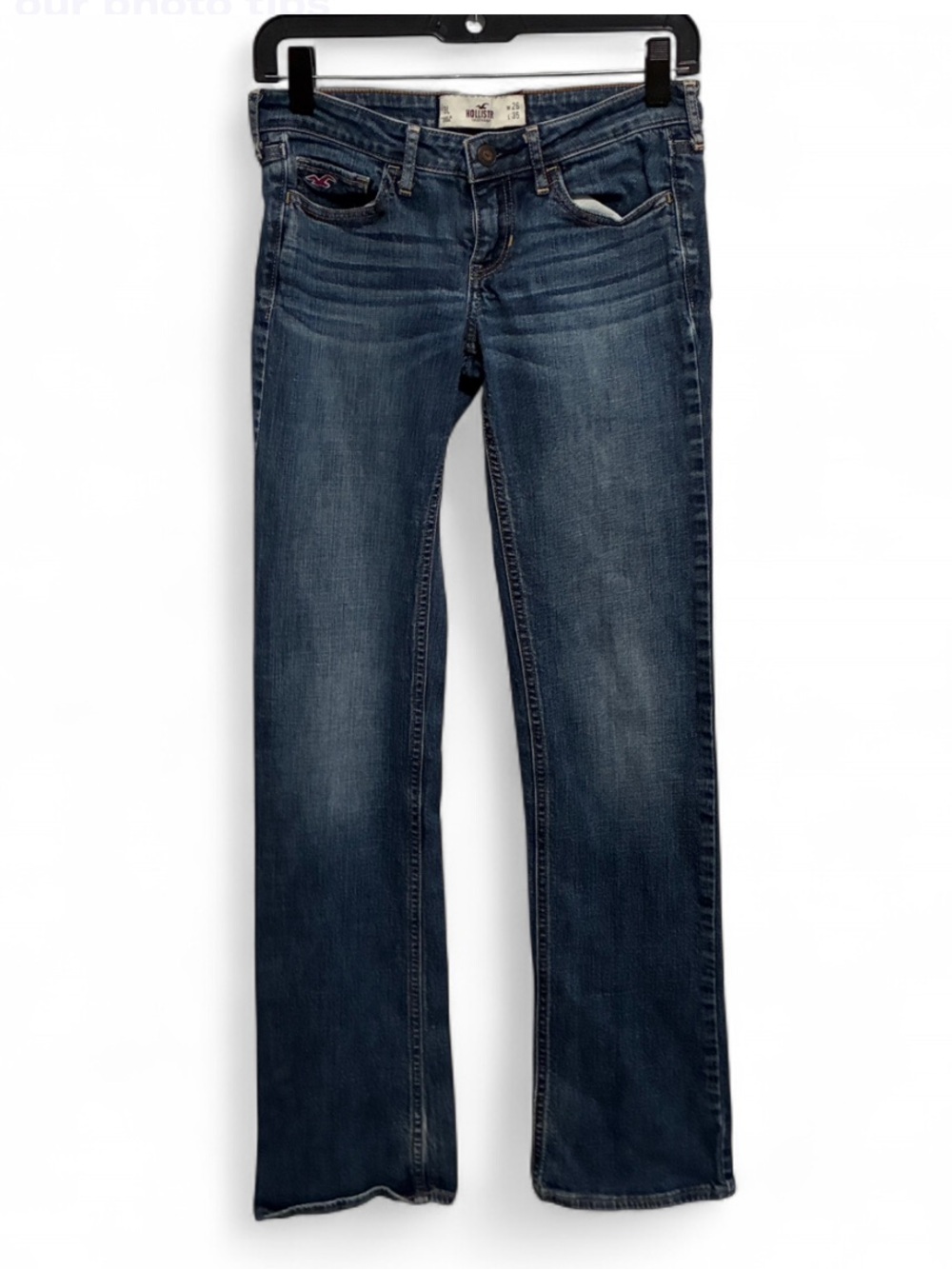 Y2K Hollister Low Rise Bootcut Jeans - Blue Wash